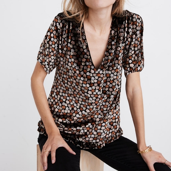 Madewell Tops - Madewell | Velvet Floral Top